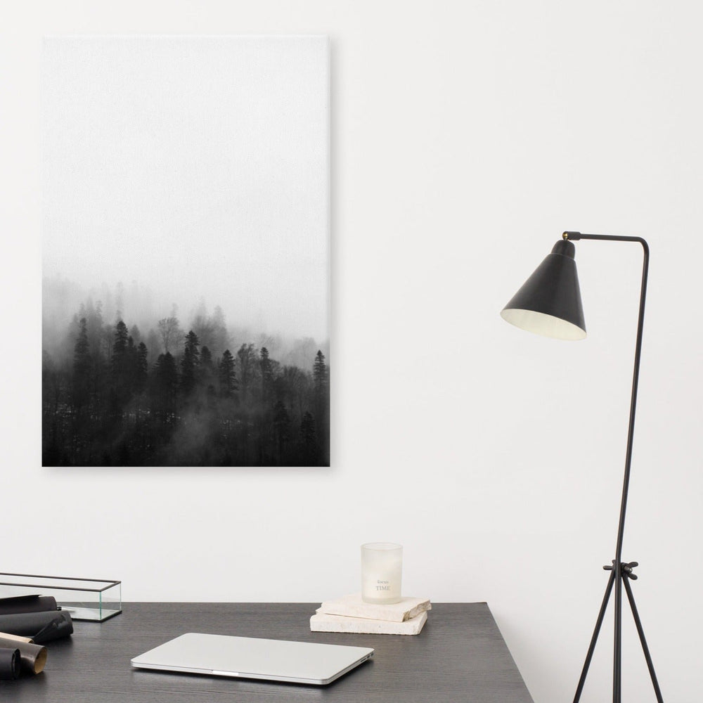 Wald im Nebel - Leinwand artlia