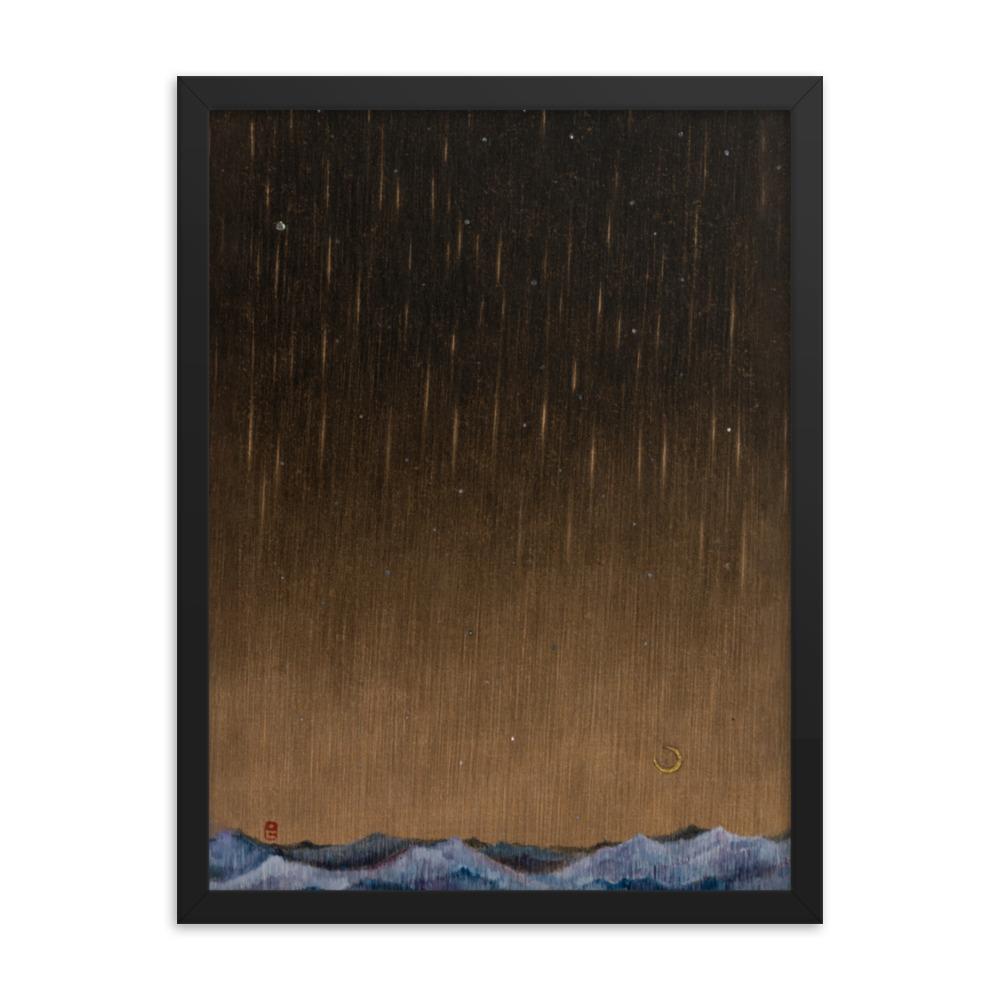 Walk the Night of Light 01 - Poster im Rahmen Schwarz / 12×16 artlia