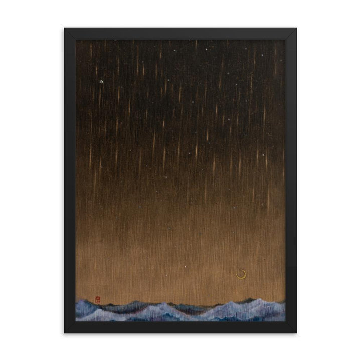 Walk the Night of Light 01 - Poster im Rahmen Schwarz / 12×16 artlia