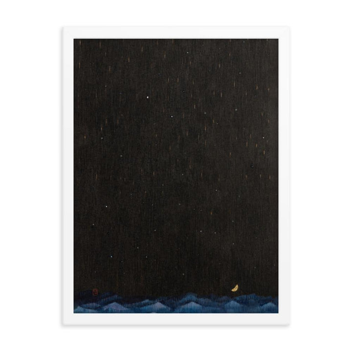 Walk the Night of Light 02 - Poster im Rahmen Weiß / 30x41 cm artlia