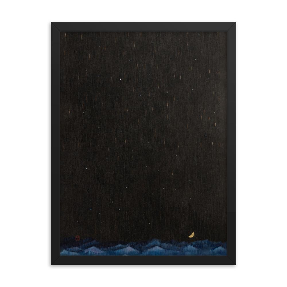 Walk the Night of Light 02 - Poster im Rahmen Schwarz / 30x41 cm artlia