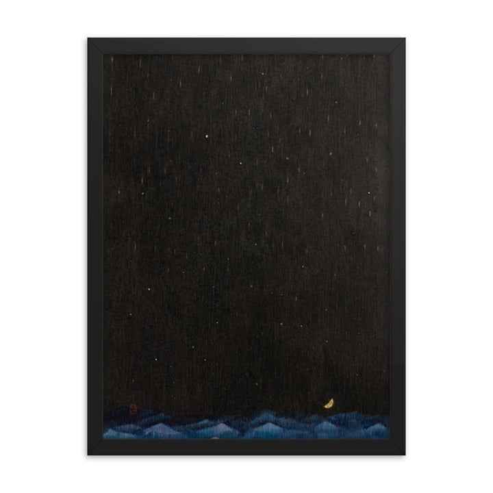 Walk the Night of Light 02 - Poster im Rahmen Schwarz / 30x41 cm artlia