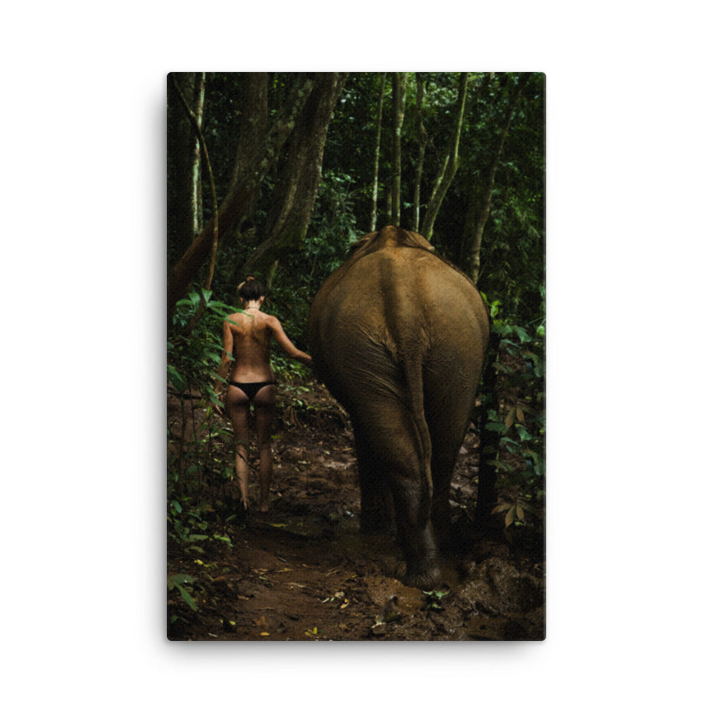 Walking into the Jungle - Leinwand 61x91 cm artlia