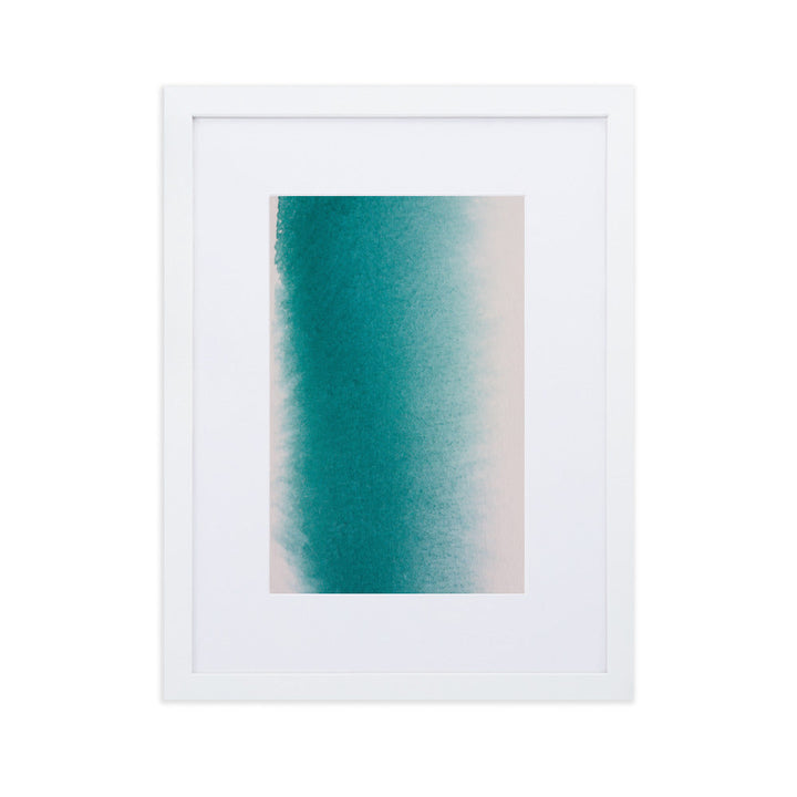 weißer Strand - Poster im Rahmen mit Passepartout Weiß / 30×40 cm artlia