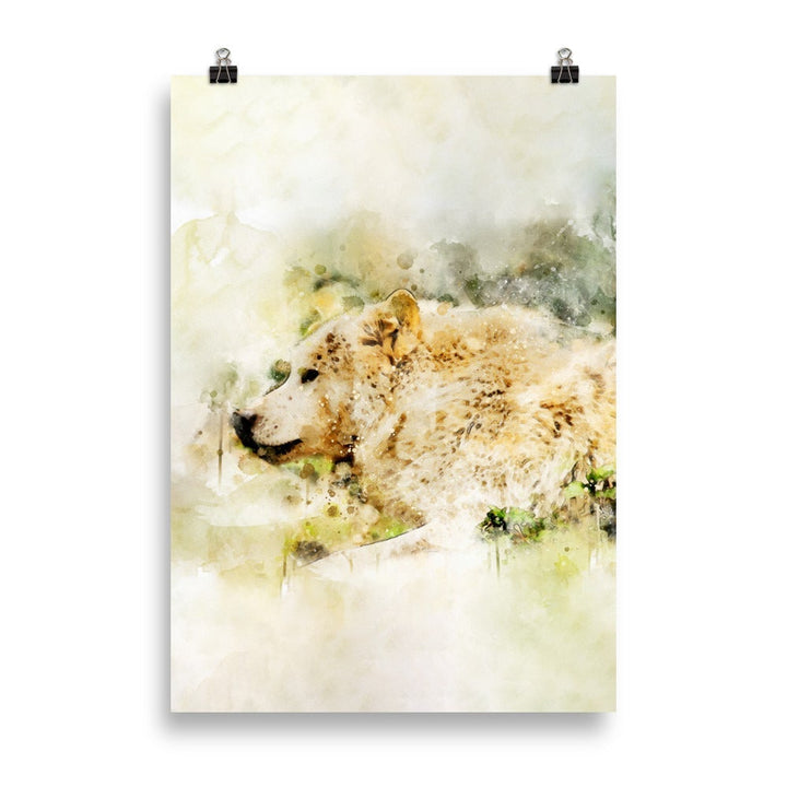 Poster - Aquarell Wolf 21×30 cm artlia