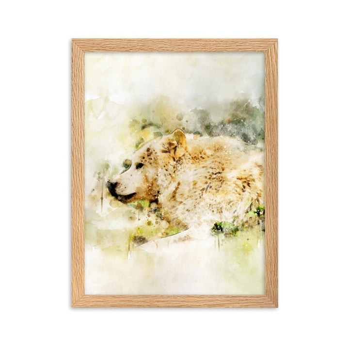 Wolf - Poster im Rahmen Oak / 30×40 cm artlia