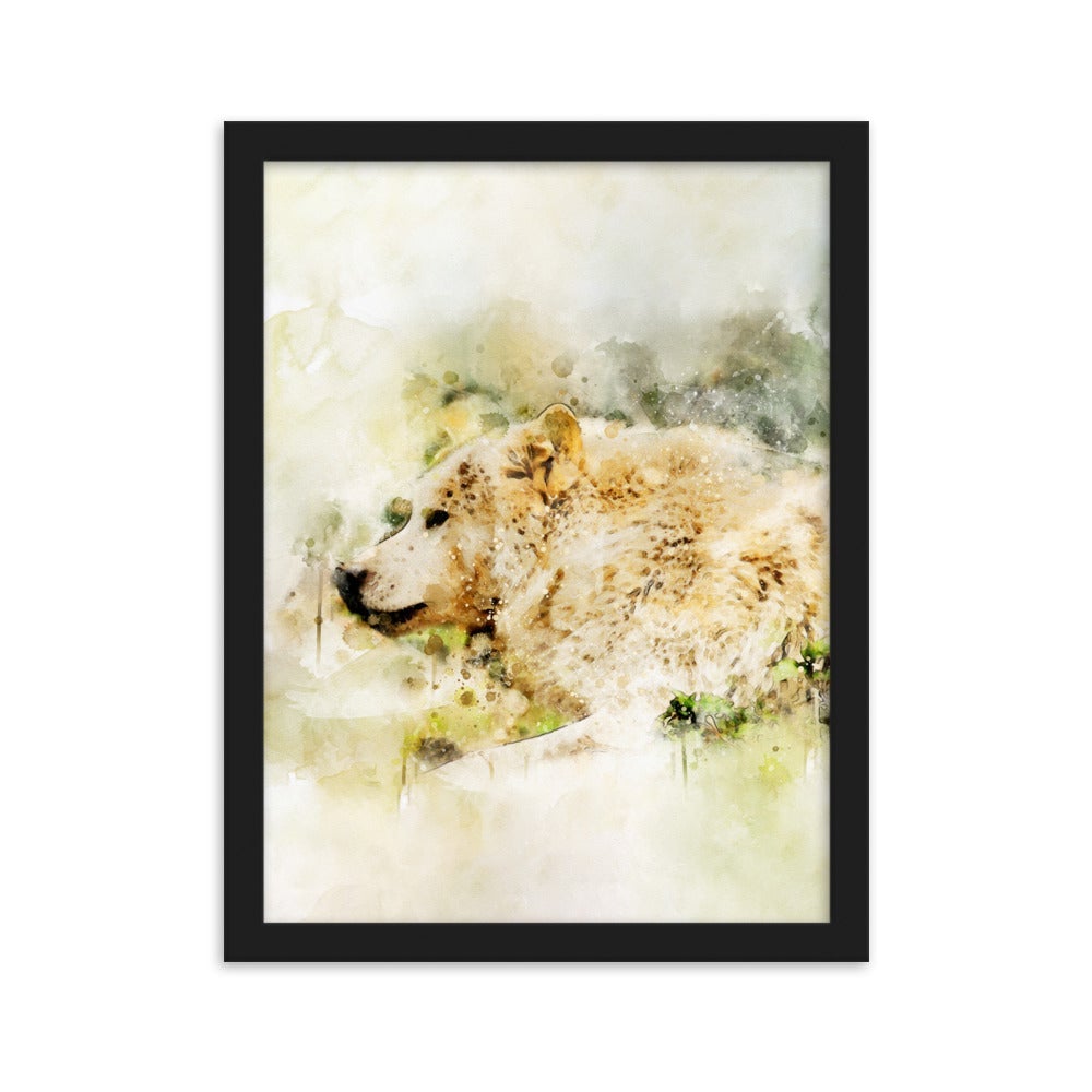 Wolf - Poster im Rahmen Schwarz / 30×40 cm artlia