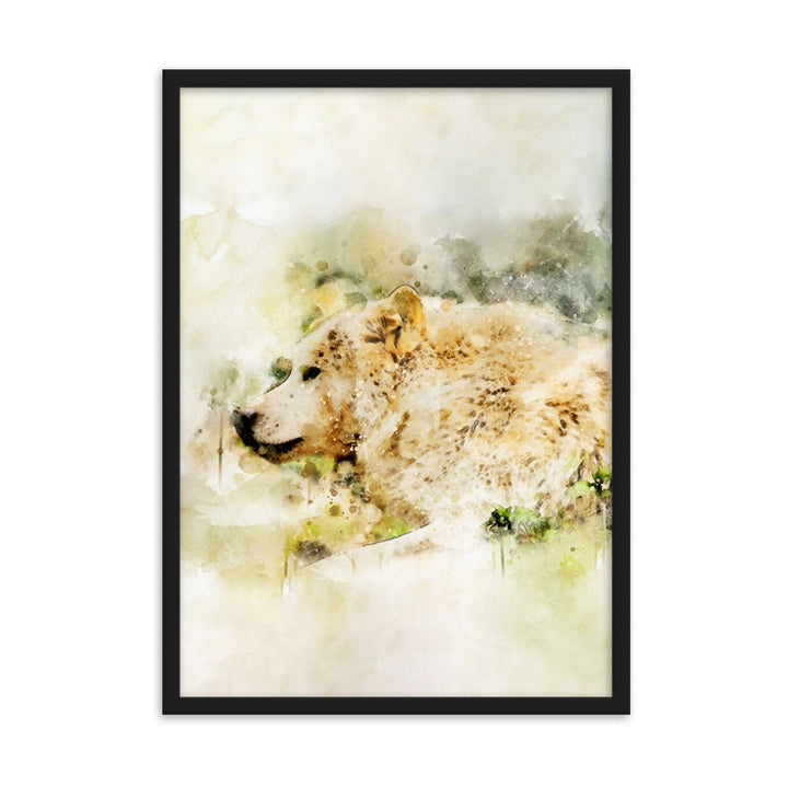 Wolf - Poster im Rahmen Schwarz / 50×70 cm artlia