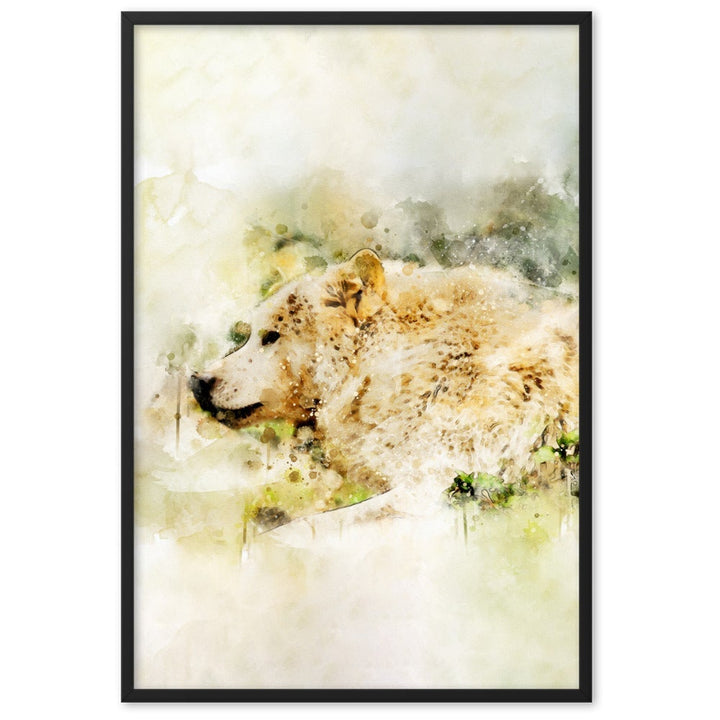 Wolf - Poster im Rahmen Schwarz / 61×91 cm artlia