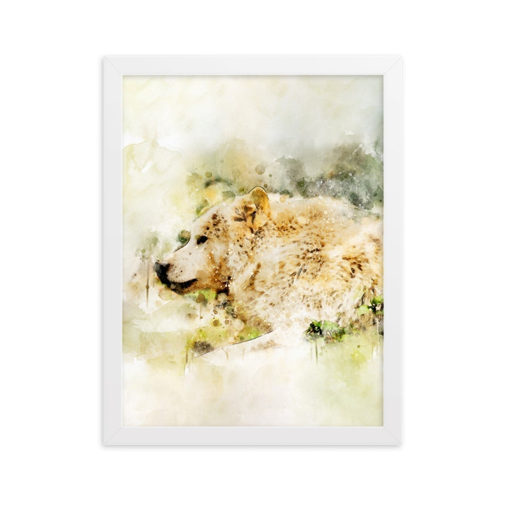 Wolf - Poster im Rahmen Weiß / 30×40 cm artlia