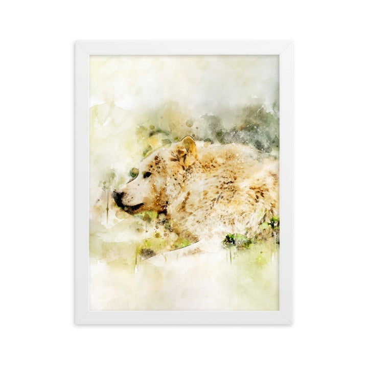 Wolf - Poster im Rahmen Weiß / 30×40 cm artlia