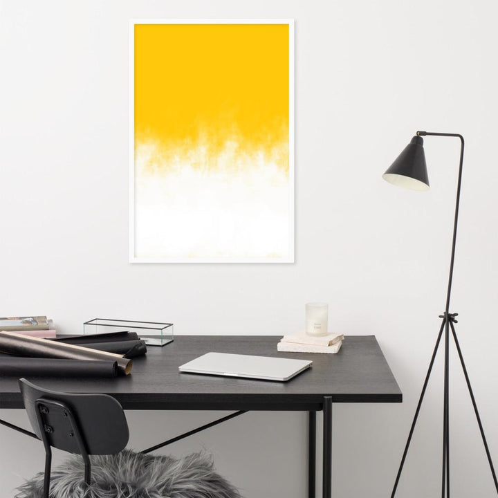 Yellow Gradient - Poster im Rahmen artlia