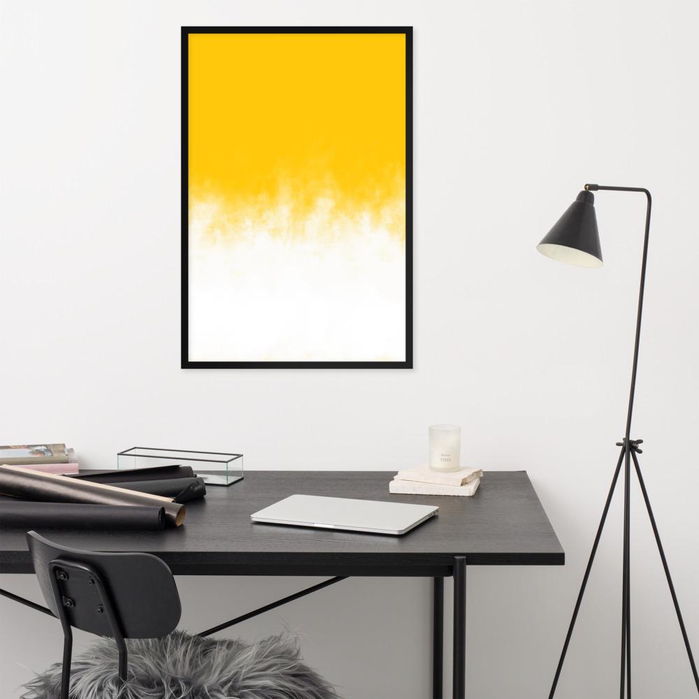 Yellow Gradient - Poster im Rahmen artlia
