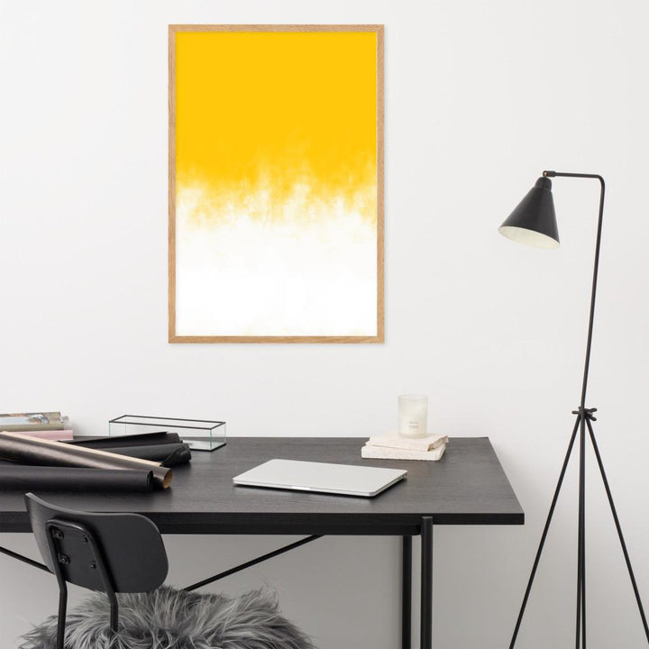 Yellow Gradient - Poster im Rahmen artlia