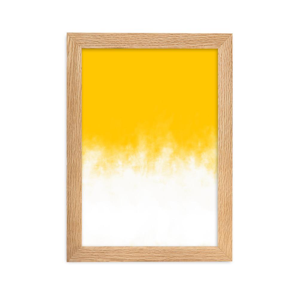 Yellow Gradient - Poster im Rahmen Oak / 21×30 cm artlia
