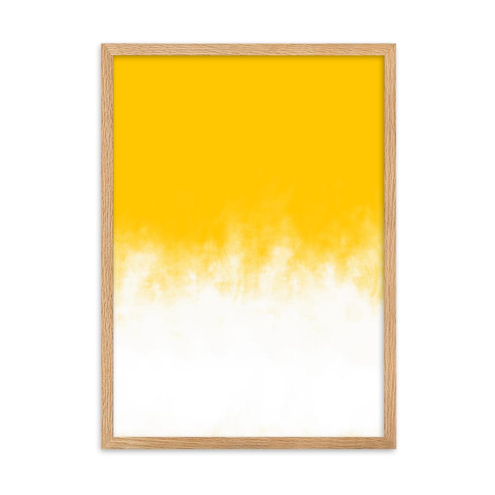 Yellow Gradient - Poster im Rahmen Oak / 50×70 cm artlia