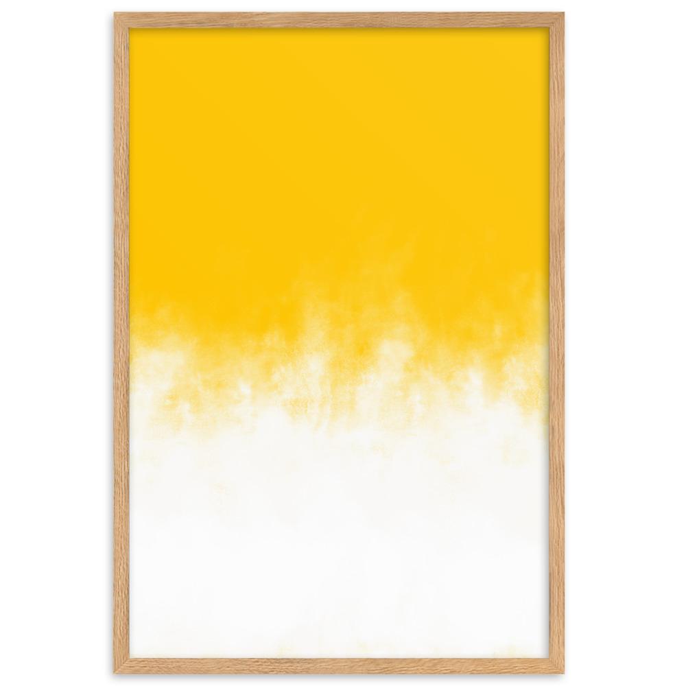 Yellow Gradient - Poster im Rahmen Oak / 61×91 cm artlia