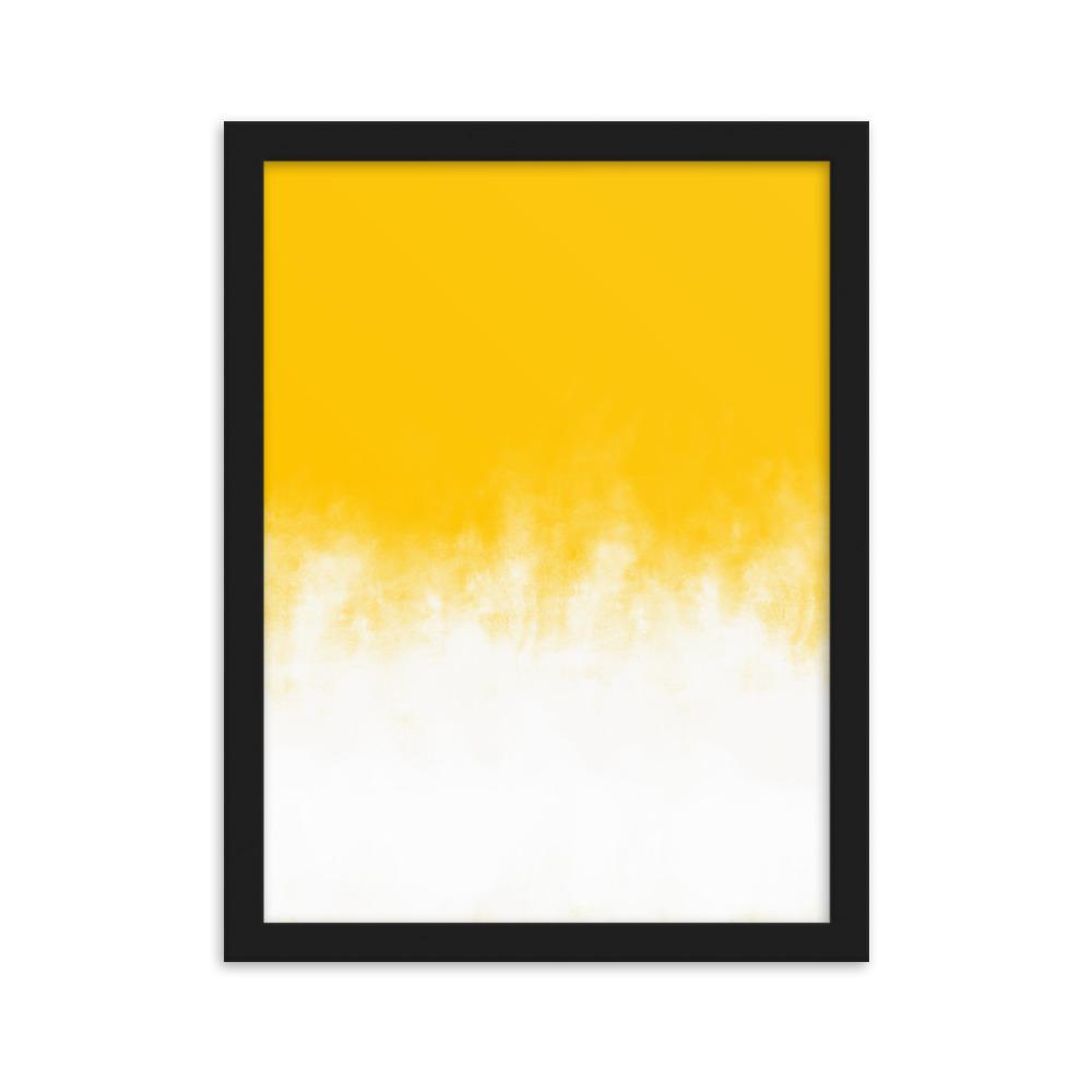 Yellow Gradient - Poster im Rahmen Schwarz / 30×40 cm artlia