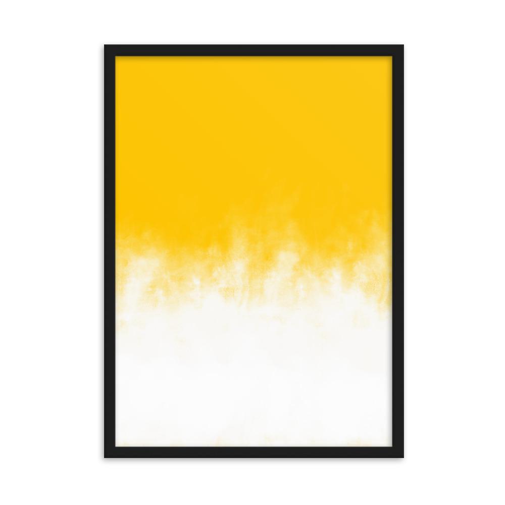 Yellow Gradient - Poster im Rahmen Schwarz / 50×70 cm artlia