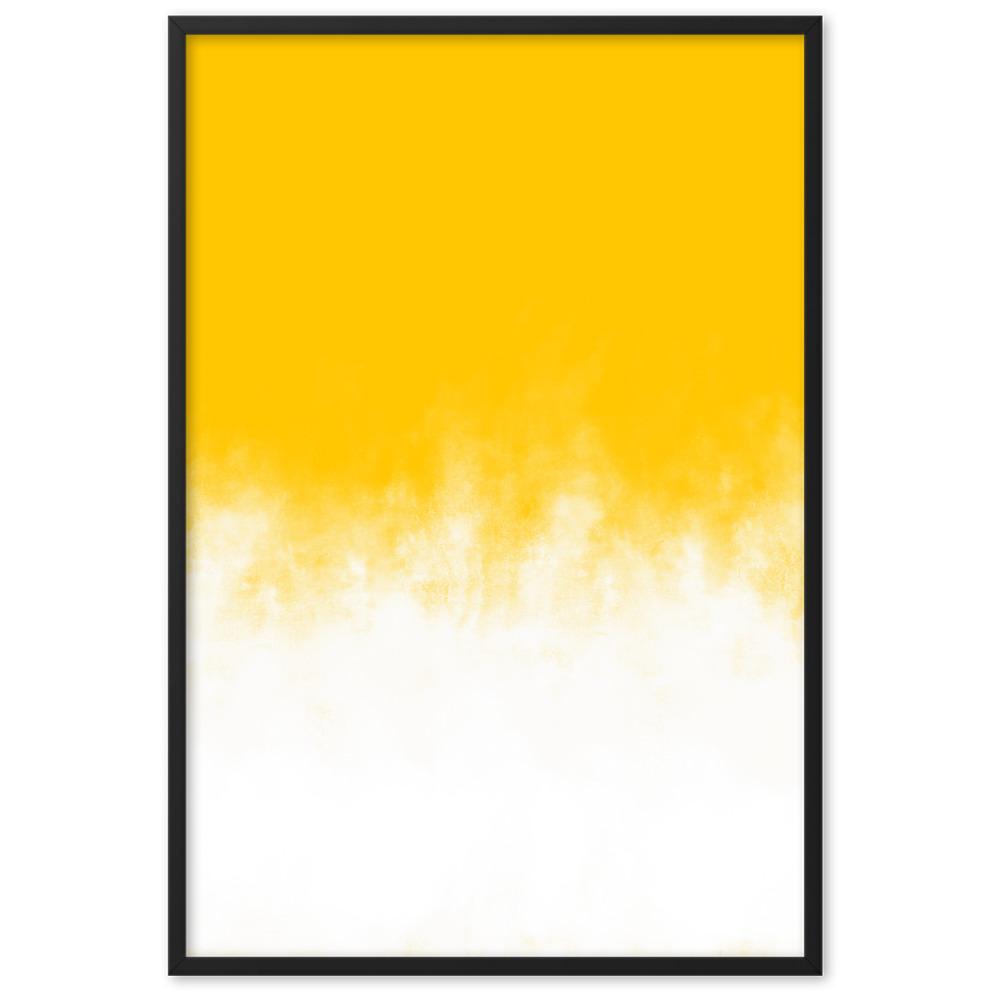Yellow Gradient - Poster im Rahmen Schwarz / 61×91 cm artlia