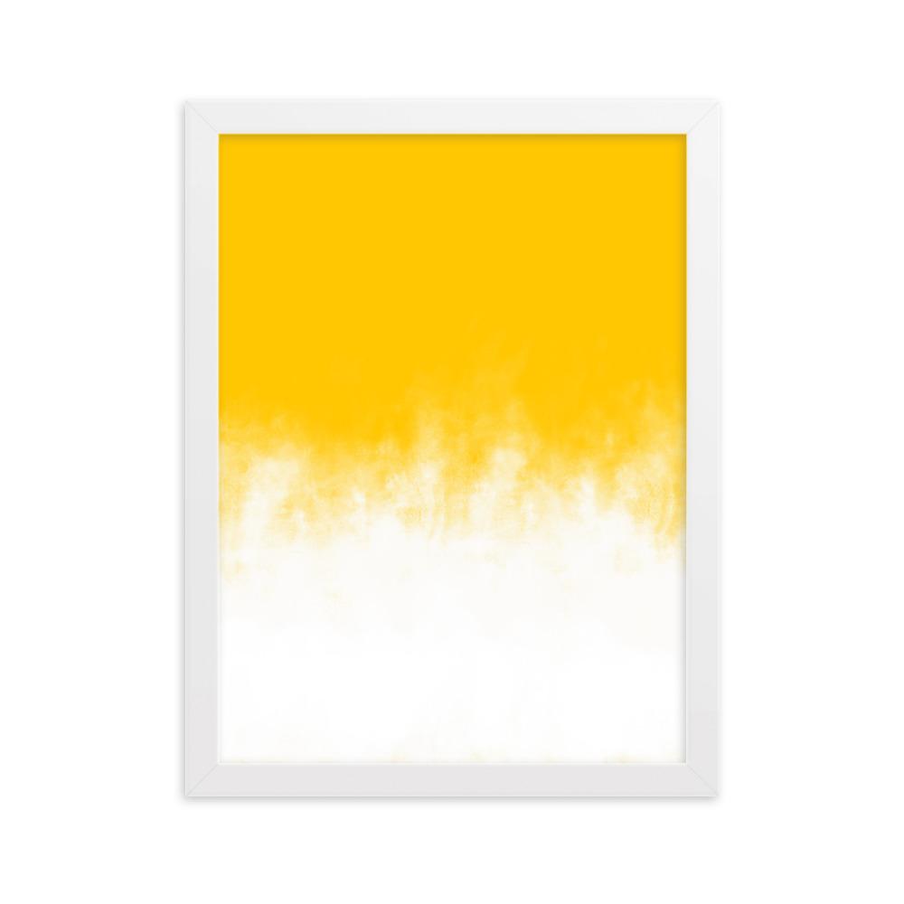 Yellow Gradient - Poster im Rahmen Weiß / 30×40 cm artlia
