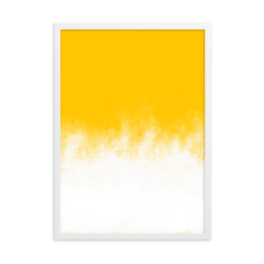 Yellow Gradient - Poster im Rahmen Weiß / 50×70 cm artlia