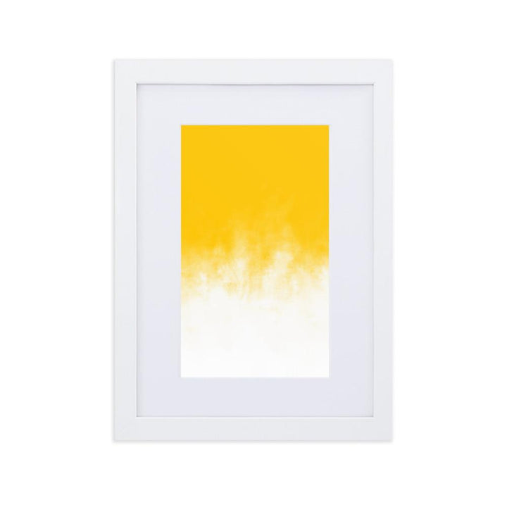 Yellow Gradient - Poster im Rahmen mit Passepartout Weiß / 21×30 cm artlia