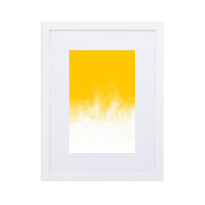 Yellow Gradient - Poster im Rahmen mit Passepartout Weiß / 30×40 cm artlia