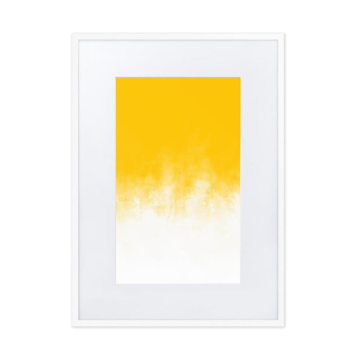 Yellow Gradient - Poster im Rahmen mit Passepartout Weiß / 50×70 cm artlia