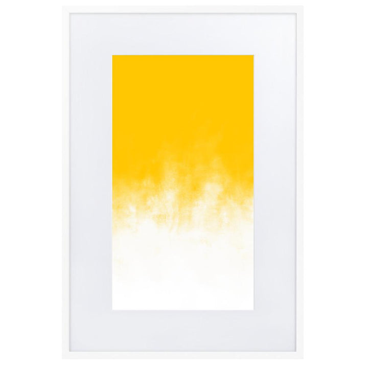 Yellow Gradient - Poster im Rahmen mit Passepartout Weiß / 61×91 cm artlia