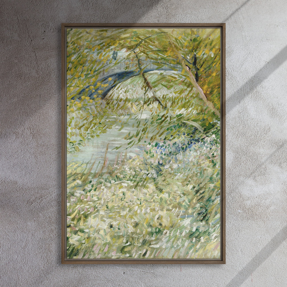 Gerahmte Leinwand&nbsp;- Van Gogh, River Bank in Springtime 1961