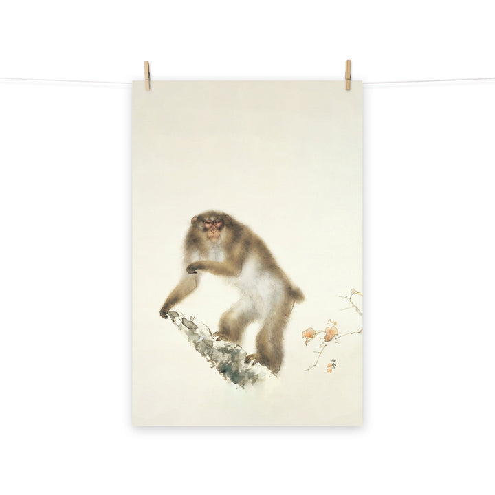 Kansetsu_Hashimoto-Old_Monkey_with_Cherry_in_Autumn_enhanced-matte-paper-poster-_cm_-61x91-cm-min