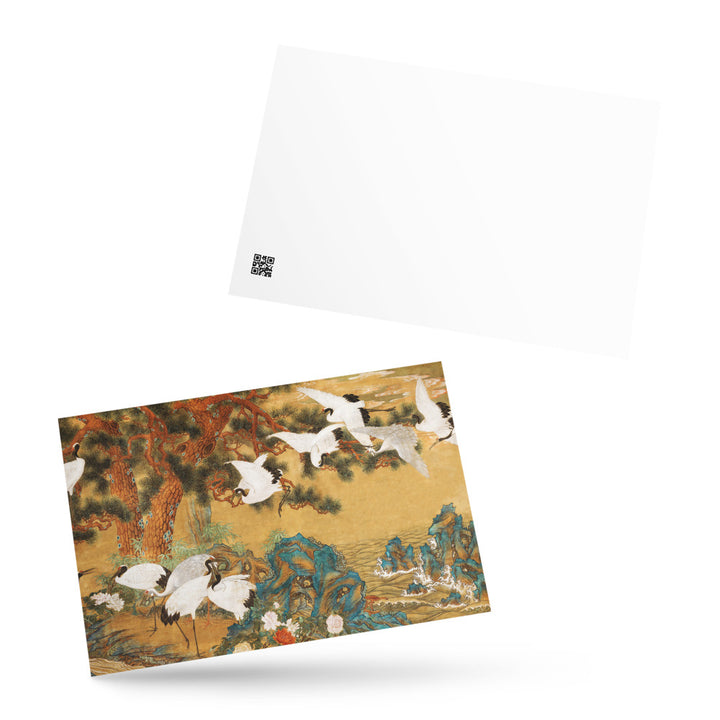 Postkarte-WeisseKranicheausdemChangdeokgung-Palast_10