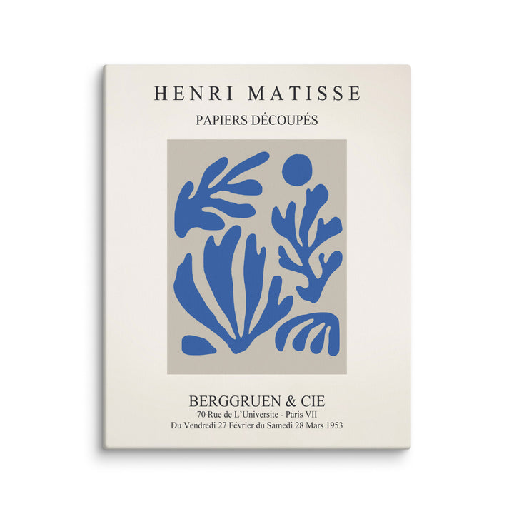 Leinwand - Henri Matisse, Papier Découpés blauer Garten I