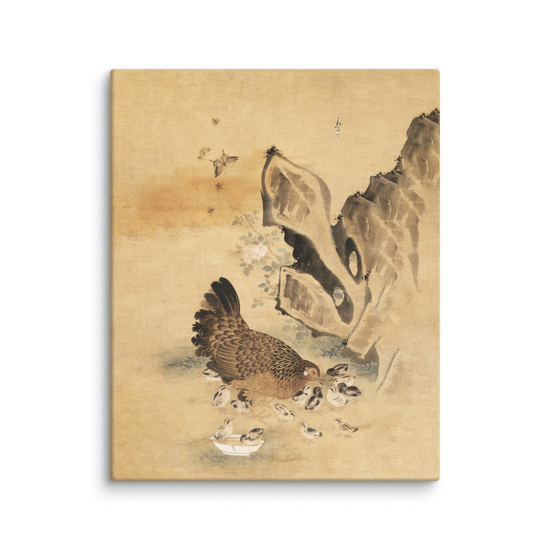 Toile - Poule et poussins, Byeon Sang-byeok