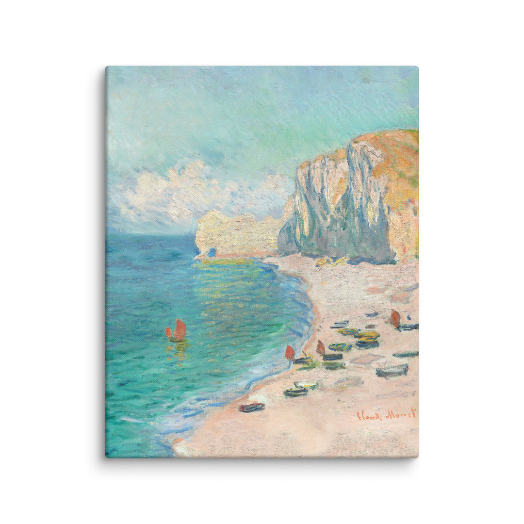 Canvas - Claude Monet, Étretat: The Beach and the Falaise d'Amont