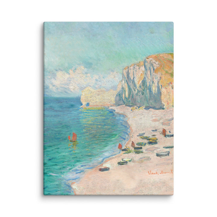Canvas - Claude Monet, Étretat: The Beach and the Falaise d'Amont