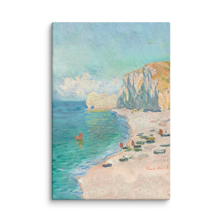 Canvas - Claude Monet, Étretat: The Beach and the Falaise d'Amont