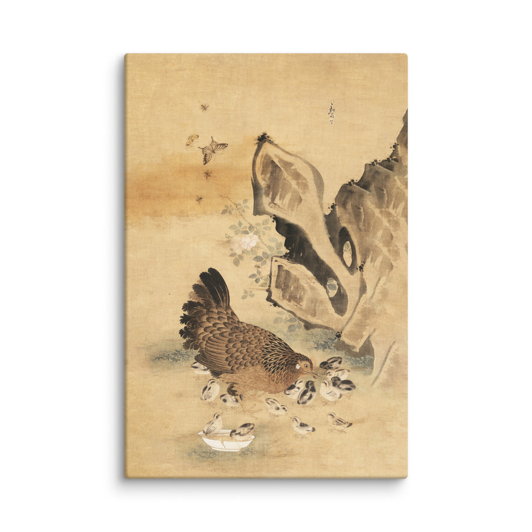 Toile - Poule et poussins, Byeon Sang-byeok