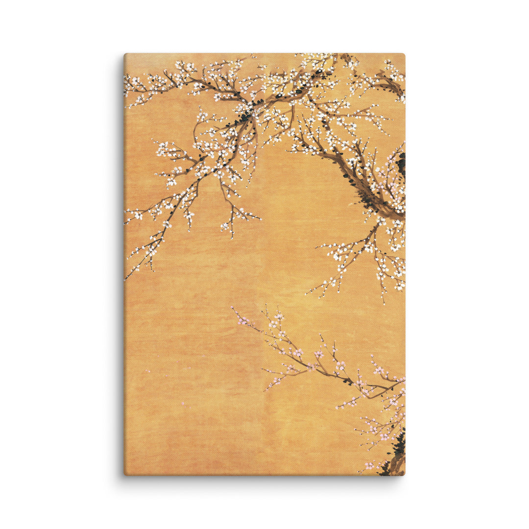 Canvas - Red and white plum blossoms