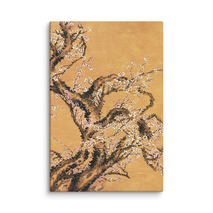 Canvas - Red and white plum blossoms