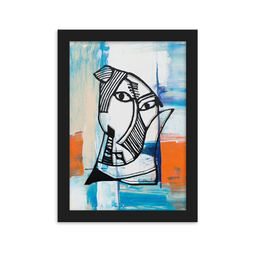 Poster - Pablo Picasso, Les Demoiselles d’Avignon in orange