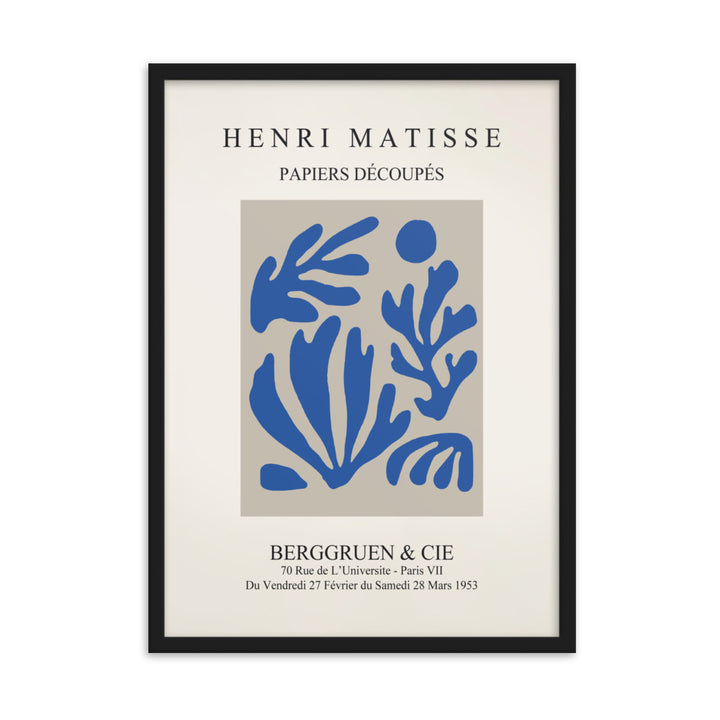 Poster - Henri Matisse, Papier Découpés blauer Garten I