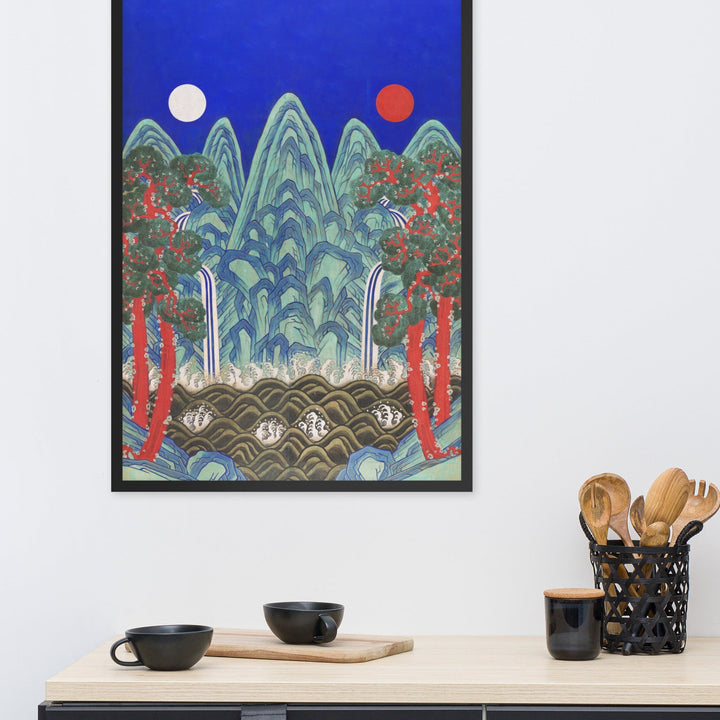 poster-sonne-mond-und-fuenf-gipfel-sun-moon-and-five-peaks-artlia