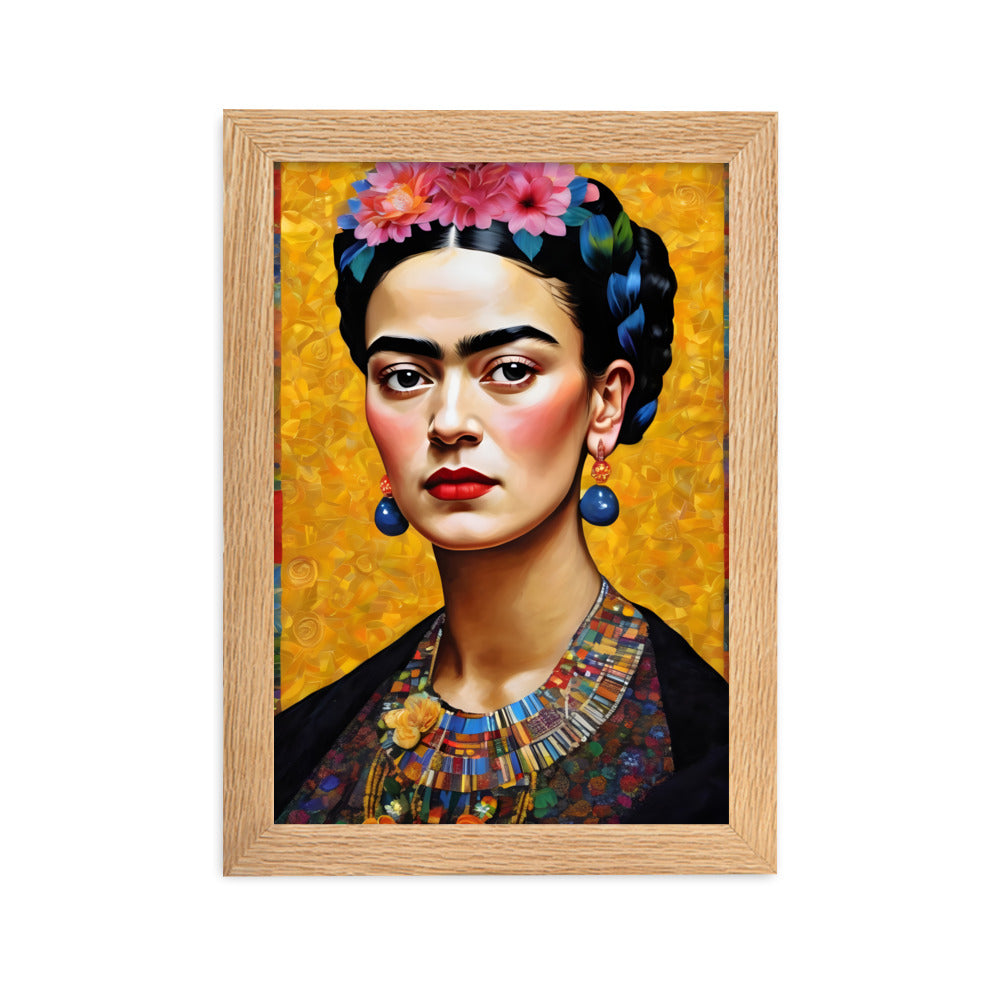 Poster - Frida Kahlo in the style of Gustav Klimt