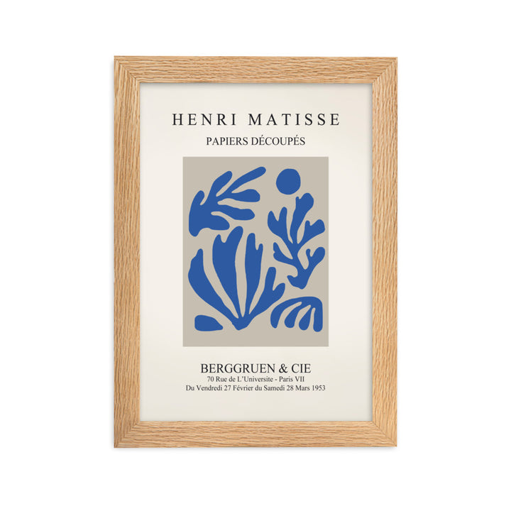 Poster - Henri Matisse, Papier Découpés blauer Garten I