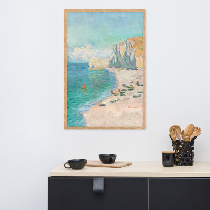 Poster - Claude Monet, Étretat: The Beach and the Falaise d'Amont