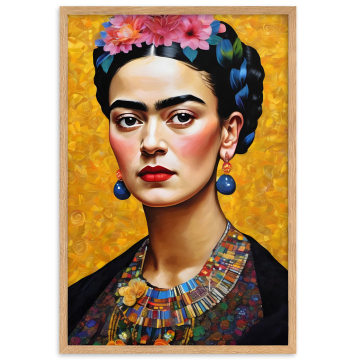 Poster - Frida Kahlo in the style of Gustav Klimt