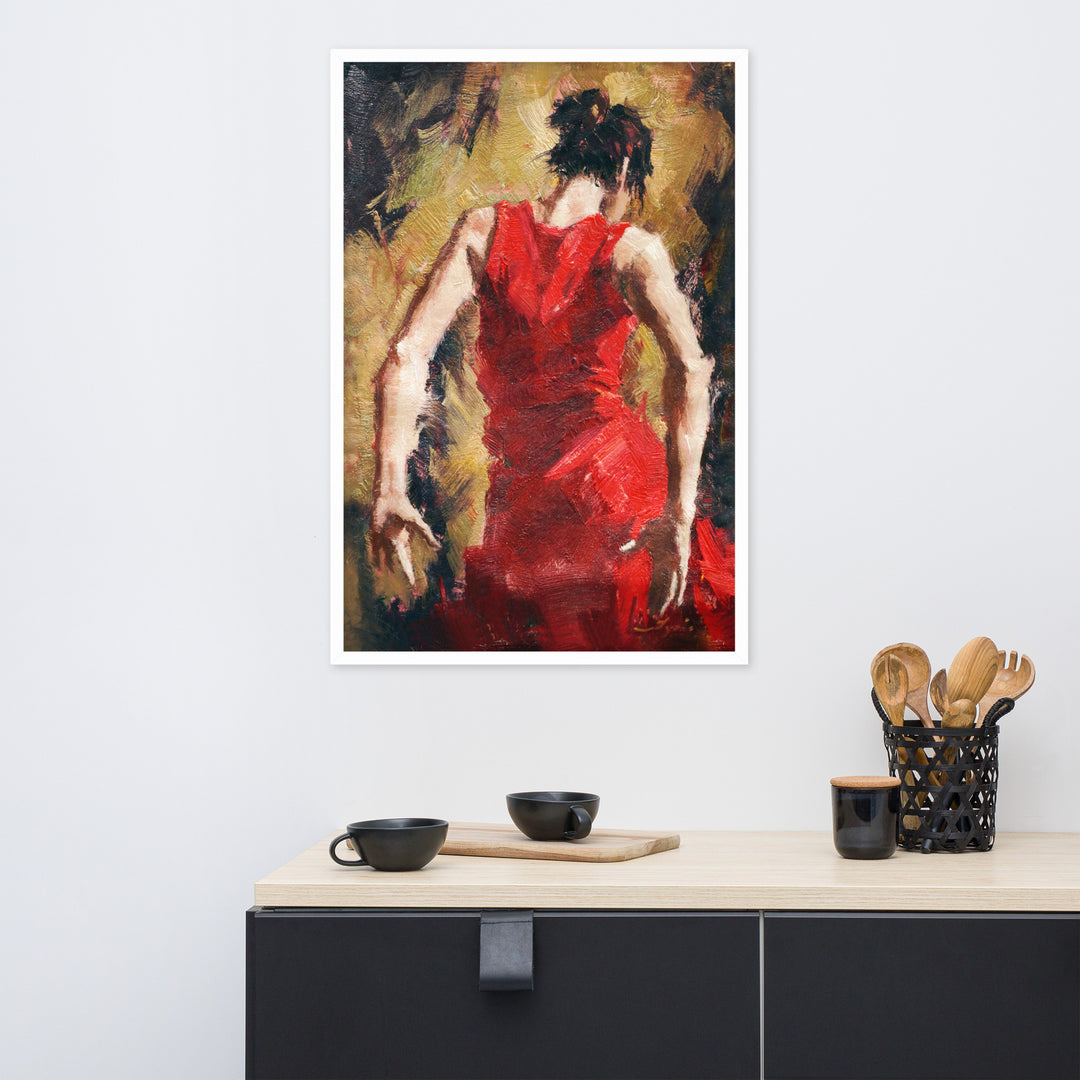 Poster - Tango Woman in Red Dress
