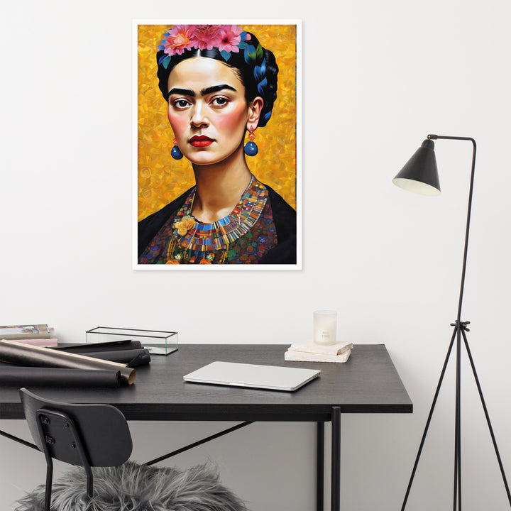 Poster - Frida Kahlo in the style of Gustav Klimt